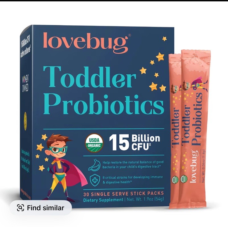 Lovebug Kids Probiotic Powder with Prebiotic Fiber – Toddler Immunity Support…