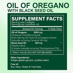 120pcs Oil of Oregano – Carvacrol, Support Digestive, Respiratory, Joint Health