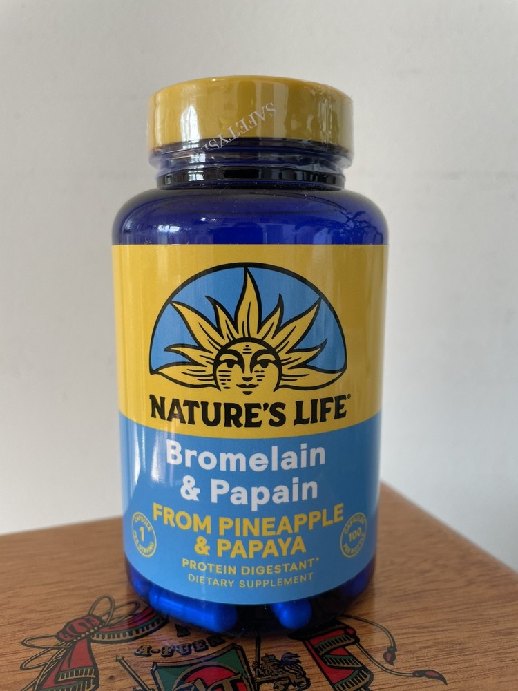 Natures Life Pineapple Bromelain/Papain – Vegetarian 100 VegCap Exp 10/2029