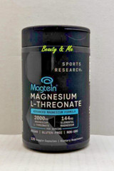 Sports Research Magtein MAGNESIUM L-THREONATE, 2000 mg, 135 Veggie Capsules
