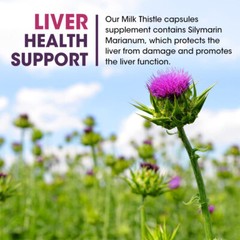 120 Liver Cleanse Detox Capsules Milk Thistle Extracts Silymarin, Dandelion