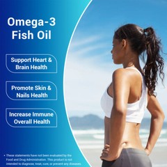 Triple Strength Omega 3 Fish Oil 3000 mg Softgels, Nature’s Fish Oil Supplements