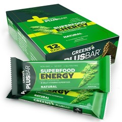 Greens+ Plusbar Energy, Natural, Gluten-Free Snack with Super Greens, Superfo…