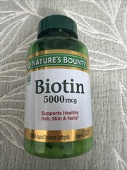 Nature’s Bounty Biotin 5000mcg 150 Count Rapid Release Softgels for Hair Health