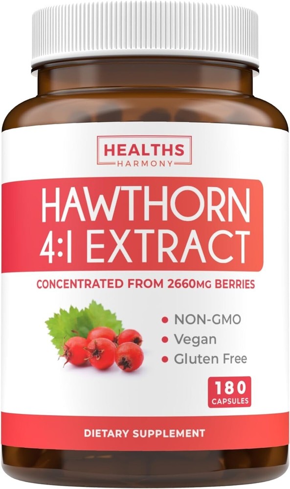 Healths Harmony Hawthorn Capsules, 180 ct