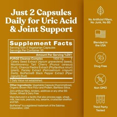 Eu Natural Purge Uric Acid Flush – Eat & Drink 60 Count (Pack of 2), Clear
