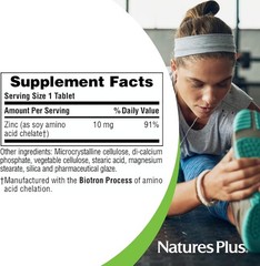 NaturesPlus Zinc Tablets – 10 mg, 90 Vegetarian Supplements – Immune System Supp