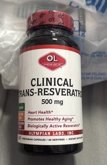 Olympian Labs Clinical Trans-Resveratrol 500 mg 60 Veggies Caps
