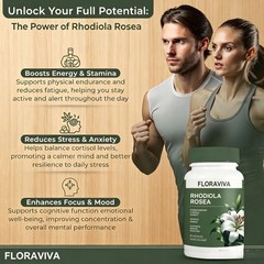 Rhodiola Rosea by Floraviva – Adaptogen for Stress, Energy & Mood Support