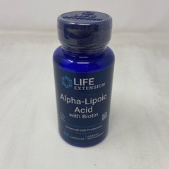 Life Extension Alpha-Lipoic Acid + Biotin, Blue, 60 Capsules