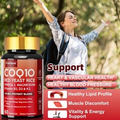 4 Pack CoQ10 200mg with Omega 3 Fatty Acids, 240 Caps Antioxidant/Heart Support