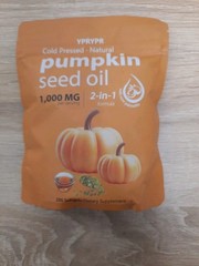 Pumpkin Seed Oil Cold Pressed Natural 1000mg with Saw Palmetto 200 Softgel 2-in1