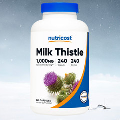 Nutricost Milk Thistle 250mg (1000mg Equivalent), 240 Vegetarian Capsules