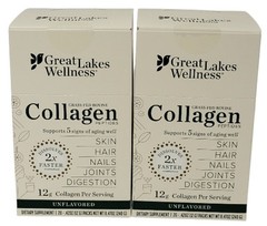 x2-20PK Great Lakes Wellness Grass-Fed Bovine Unflavored Collagen Peptides 11/29