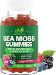 Sea Moss 3000mg Gummies with Bladderwrack and Burdock Root – Natural Sea Moss