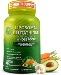 Liposomal Glutathione 500Mg – Active Form L Glutathione (Reduced) for Maximum Ab