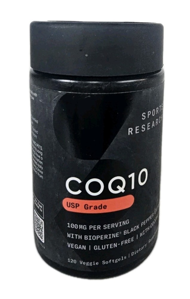 CoQ10 (100mg) Enhanced w/ Coconut Oil & Bioperine 120 Veg Softgel Exp:12/2028