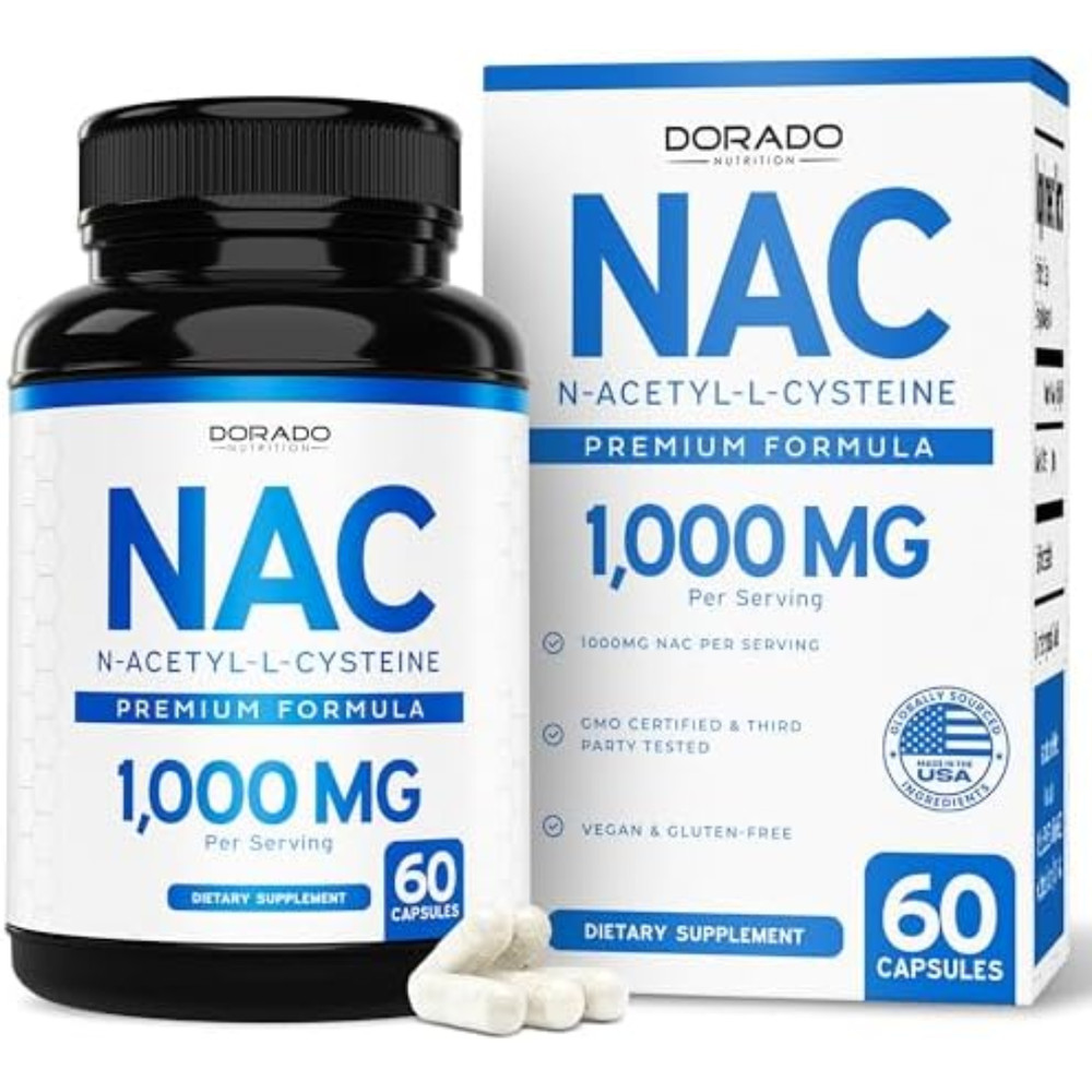 NAC Supplement (60 Capsules, 1000Mg per Serving) Premium NAC Supplement N-Acetyl