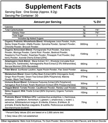 Super GREENS Powder Raspberry Lemonade Flavor Blend, 30 servings