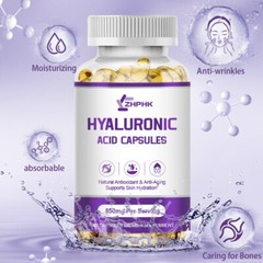 Hyaluronic Acid Capsules | 60 Count | Non-GMO & Gluten Free By ZHPHK Official