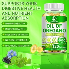 Oregano Oil 6000mg Softgels Capsules Caps Pills Contains Carvacrol Immue Support