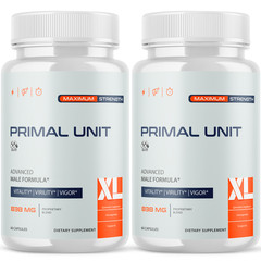 (2 Pack) Primal Unit XL Advanced Male Health Support PrimalUnitXL 120 Capsules