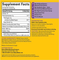 Delicious Strawberry Hair Skin Nails Gummies – 120 Sugar Free Biotin Supplements