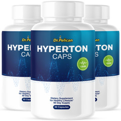 Hyperton Caps- Cardiovascular Health, Blood Pressure & Sugar Support- 3 Bottles