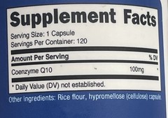 Nutricost CoQ10 100mg 120 caps **NEW SEALED** Exp 6/2028