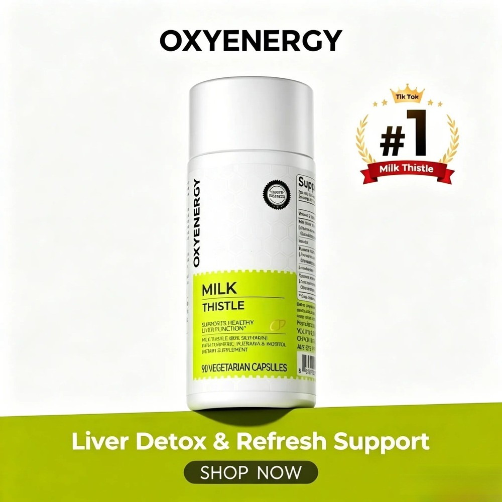 Oxyenergy Milk Thistle Liver Detox & Colon Cleanse –Liver Health Support Formula