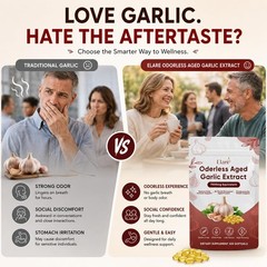 Aged Garlic Extract 300 Aged Odorless Garlic Extract Softgels, Vitalisse AJO…