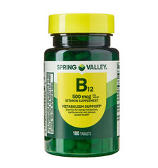 Spring Valley Vitamin B12 500 mcg 100 Tablets Metabolism Energy Support