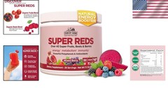 Polyphenol-Rich Super Reds – 20 Serving Superfood Powder, Berry Flavor