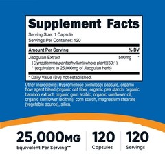 Nutricost Jiaogulan Extract (25,000mg Equivalent) 120 Capsules – Vegan-Friendly