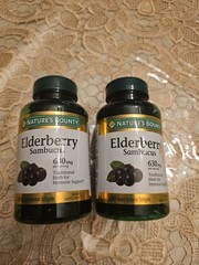 Nature’s Bounty Sambucus Elderberry Supplement Softgels, 630 mg 120 Ct 2-PACK