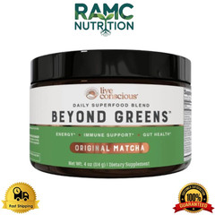 Live Conscious Beyond Greens Original Matcha Superfood Powder – 4 Oz