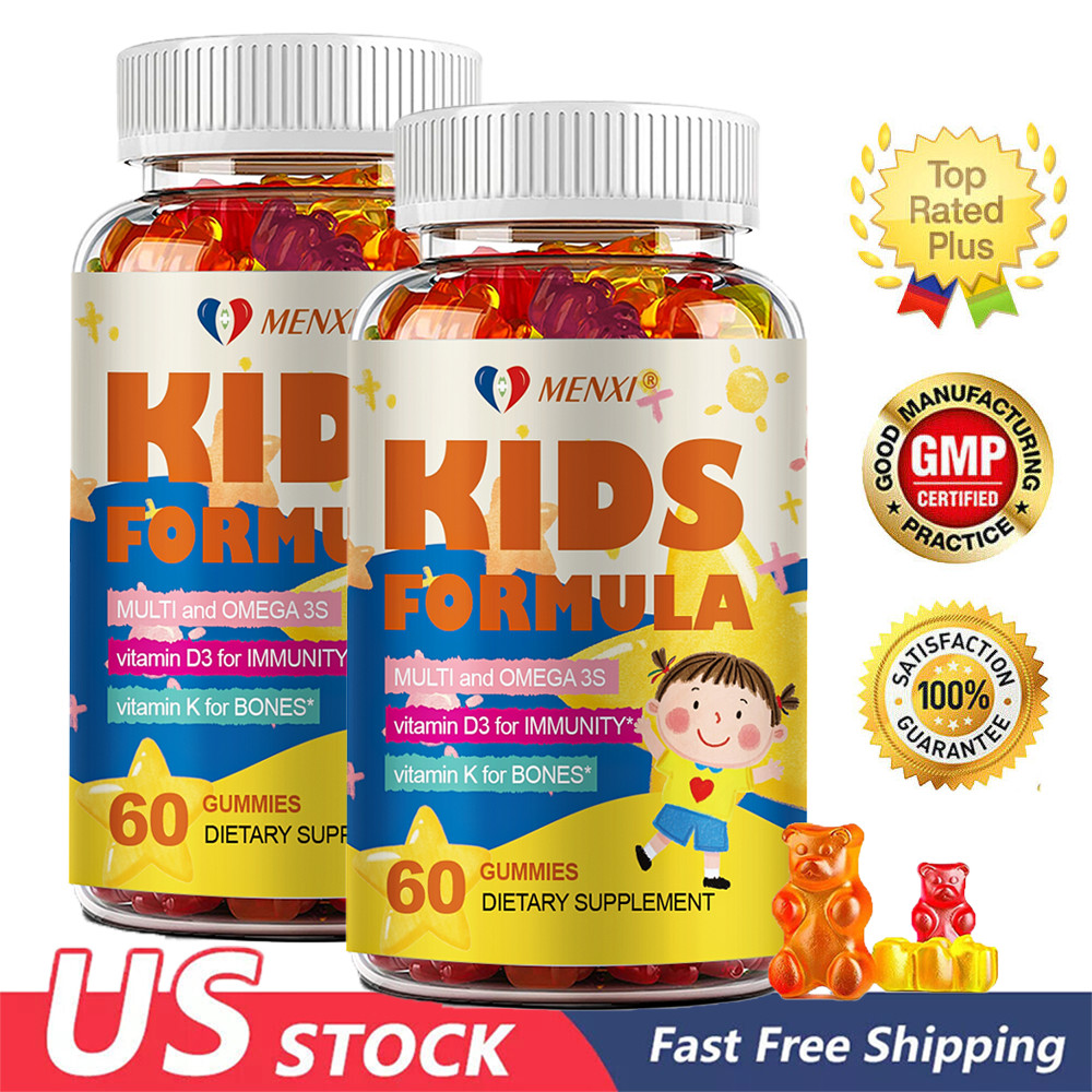Kids Formula Gummies with Omega 3 Fish Oil（EPA & DHA） – Boost Immunity （2PACKS）