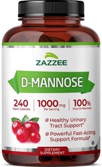 D-Mannose, 1000 mg per Serving, 240 Vegan Capsules, 4 Month Supply, UTI Support