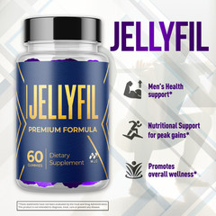 (1 Pack) Jellyfil Male Gummys Advanced Male Health Vitamin Support 60 Gummies