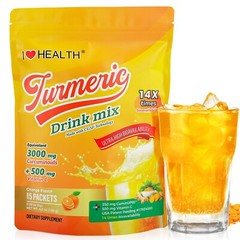 Turmeric Drink Mix, Booster Inflammatory Response Powder – 15 Servings, 350 mg