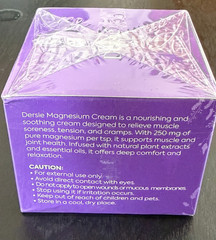 Dersie Magnesium Cream for Sleep, Leg Cramps Soothing Lavender 4fl oz 120ml