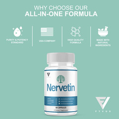 (2 Pack) Nervetin Nootropic Supplement, Nervetin Maximum Strength (120 Capsules)
