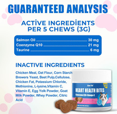 New CoQ10 & Taurine Cat Treats for Heart Health 300 Ct Fast Shipping