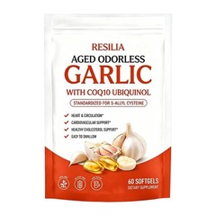 Resilia Odorless Aged Garlic Extract 600mg 60 Softgels New Sealed
