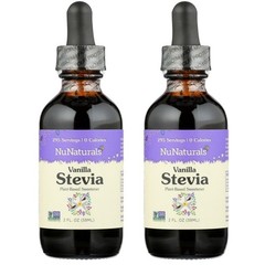 NuNaturals Liquid Vanilla Stevia, Sugar-Free Sweetener, 2 Fl Oz (Pack of 2)