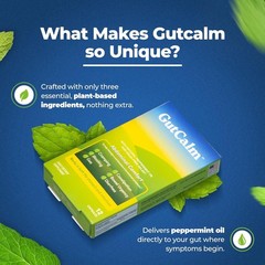 GutCalm IBS Relief Peppermint Oil Capsules Bloating Gas Constipation Comfort