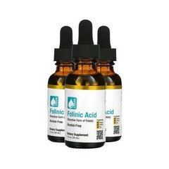 (3-Pack) Folinic Acid Drops – Daily Folinic Acid Liquid Drops Formula
