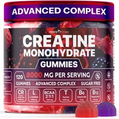 Perfect Fit 365 Creatine Monohydrate Gummies 8000mg Berry Mix 120ct BB2/27
