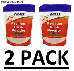 2 PACK – Now Foods Psyllium Husks Powder Healthy Foods Fiber 24 oz (1.5 lbs ea)