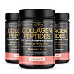 FREZZOR Collagen Peptides – 100% New Zealand Beef Bone Collagen 675g 3 Jars
